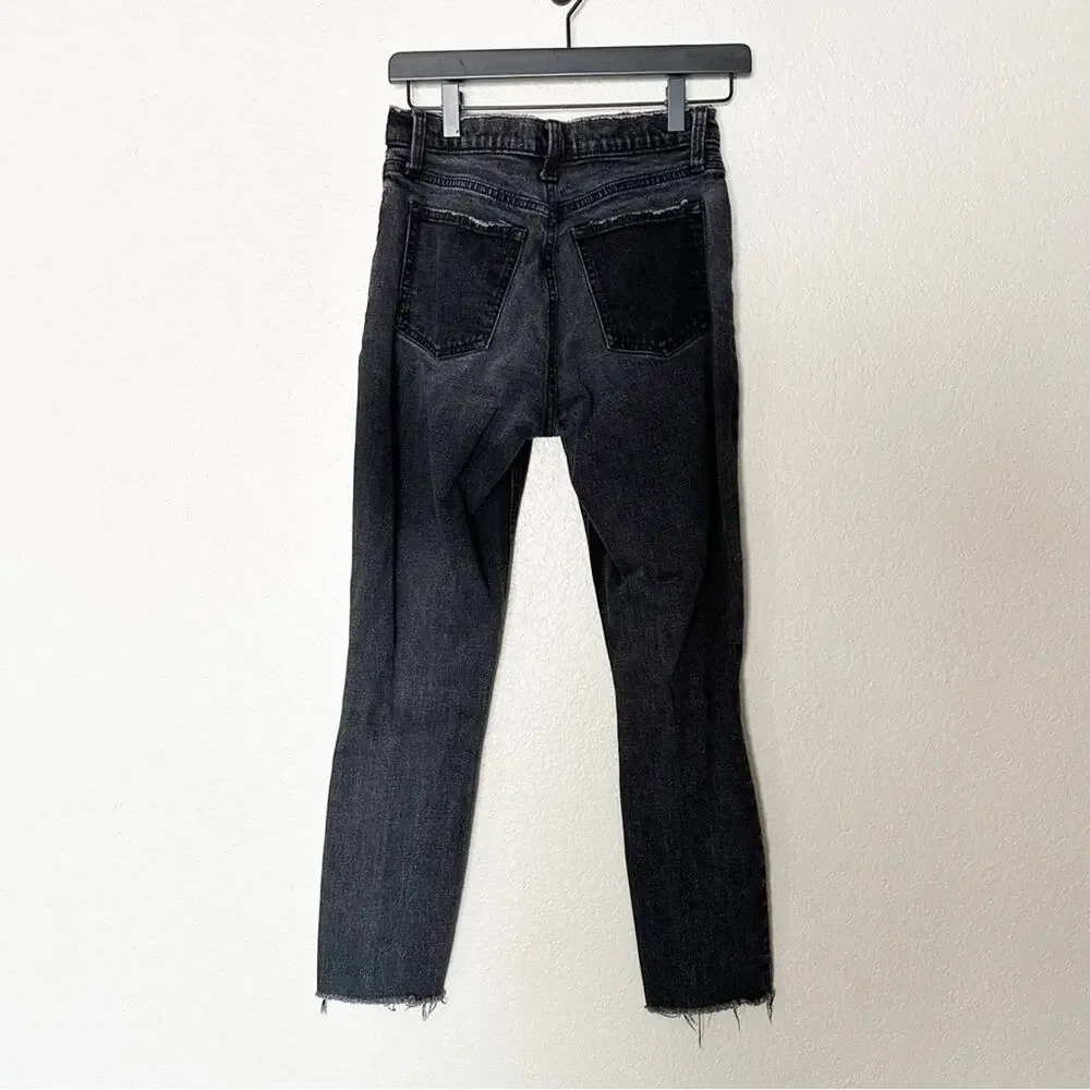 Abercrombie & Fitch Jeans Womens The‎ Skinny High Rise Distressed Black Size 25